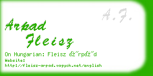 arpad fleisz business card